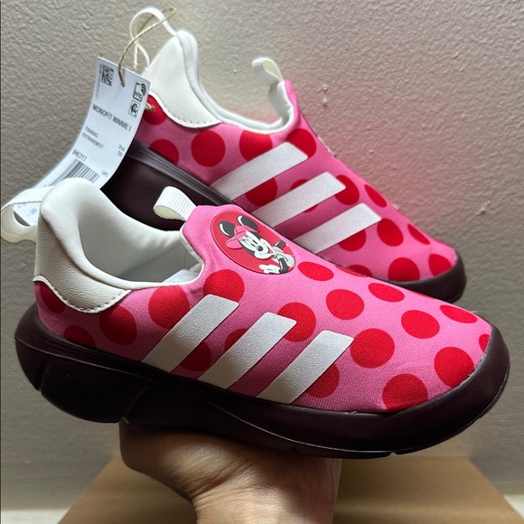 adidas Kids Sneakers with Pink and Red Polka Dots - Picture 14 of 17
